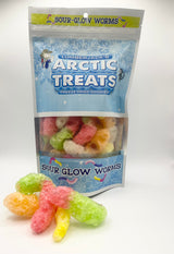 Lumberjack's Arctic Treats Sour Glow Worms, Freeze Dried Candy