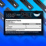 Liquid Core Smile Activated Charcoal Gum with MCT Oil, Hydroxyapatite, and Xylitol - Teeth Cleaning Gum, Icy Mint Sugar-Free Gum (15 Pack)
