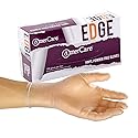 AmerCare Verge Powder Free Gloves, Vinyl, Medium, Case of 1000