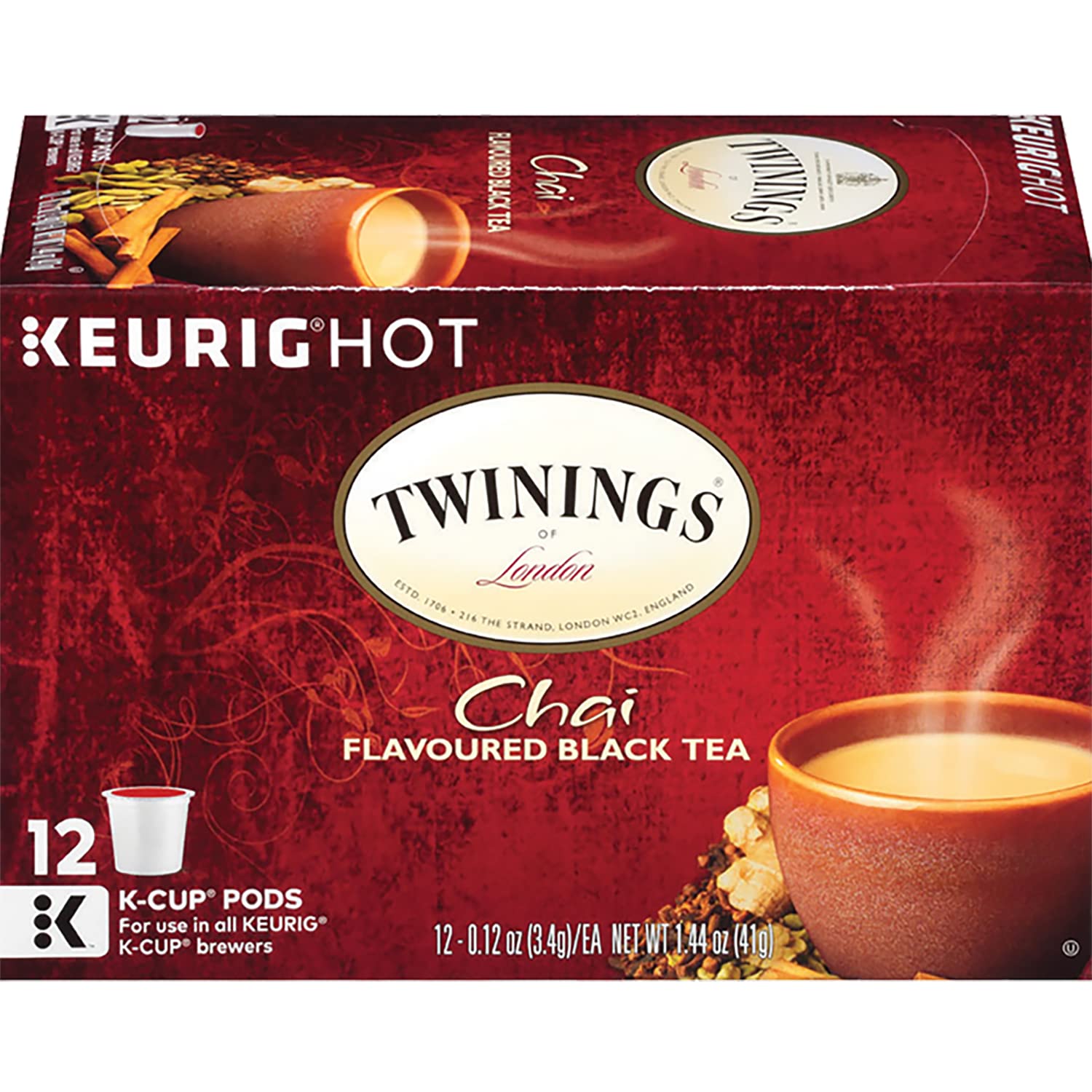 Twinings Tea - K-Cup Tea; Chai, 6 x 12 CT