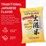 Gen-Ji-Mai Organic Medium Grain Brown Rice - Whole Grain Japanese Style Rice for Meal Prep, Low Carb and Balanced Meals - Vegan, Gluten-Free with more Fiber (15 lb Bag)