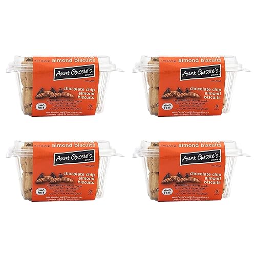 Aunt Gussie's - Sugar Free Wheat Chocolate Chip Almond Biscuits - 4 Pack