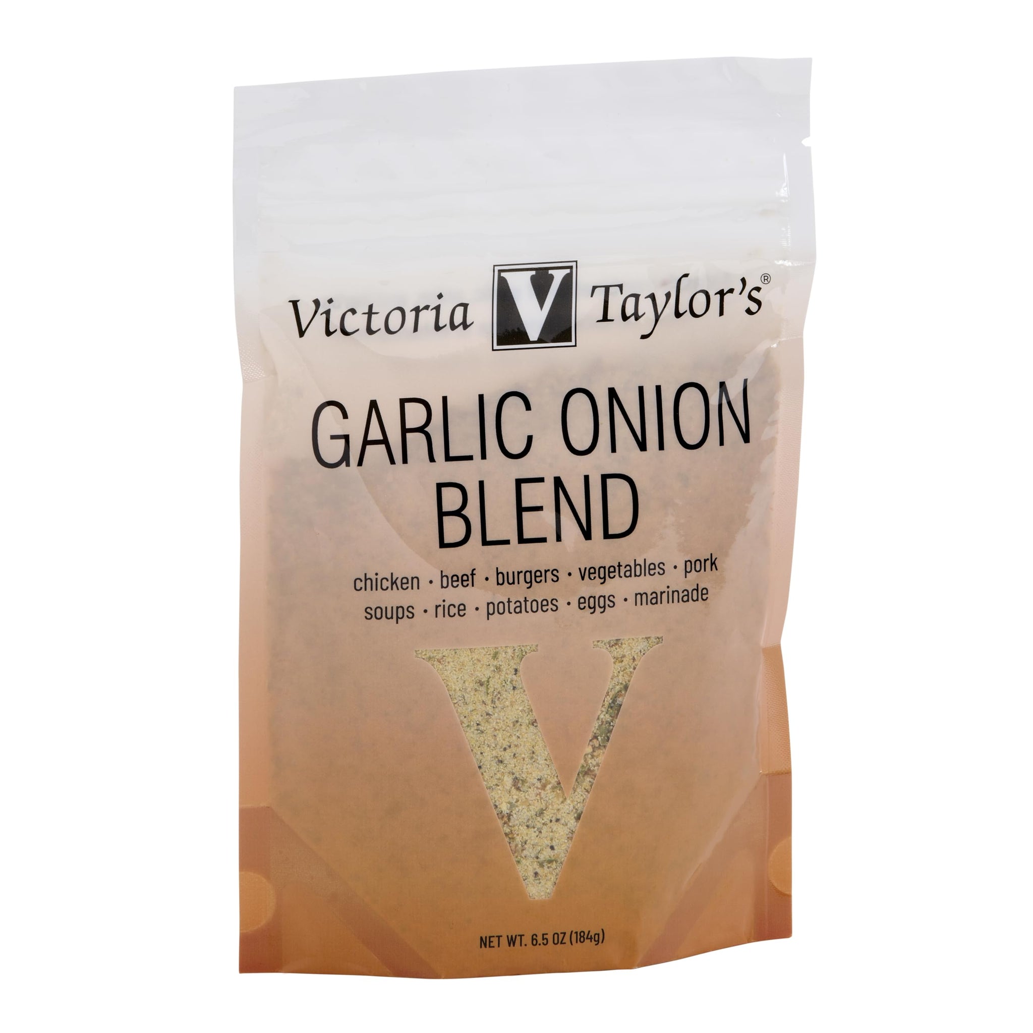 Victoria Taylor's Garlic Onion Blend Seasoning, Versatile Spice for Meats, Vegetables, Soups and Side Dishes, 6.5 oz