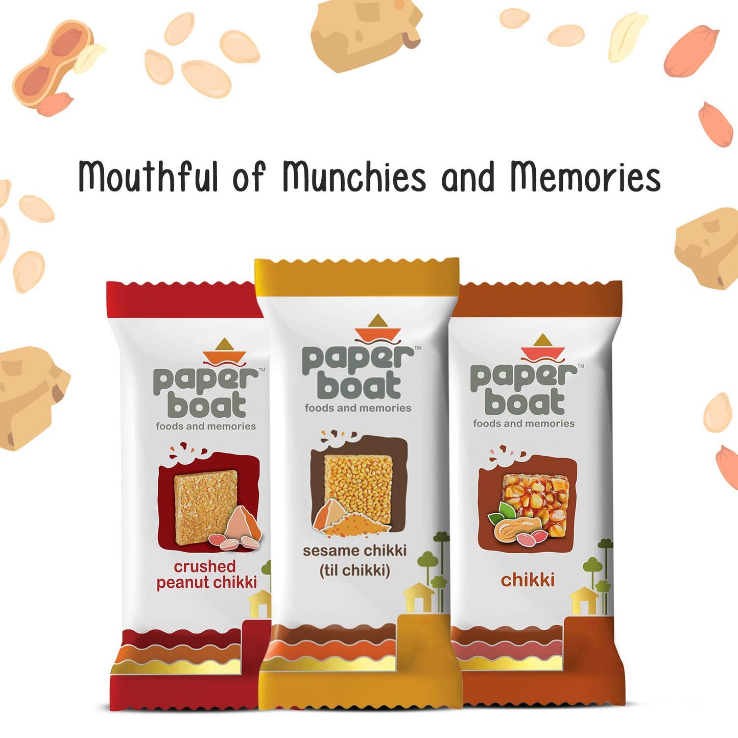 Paper Boat Chikki Jar, Peanut Bar, No Added Preservatives and Colours (50 Pieces, 16g Each)
