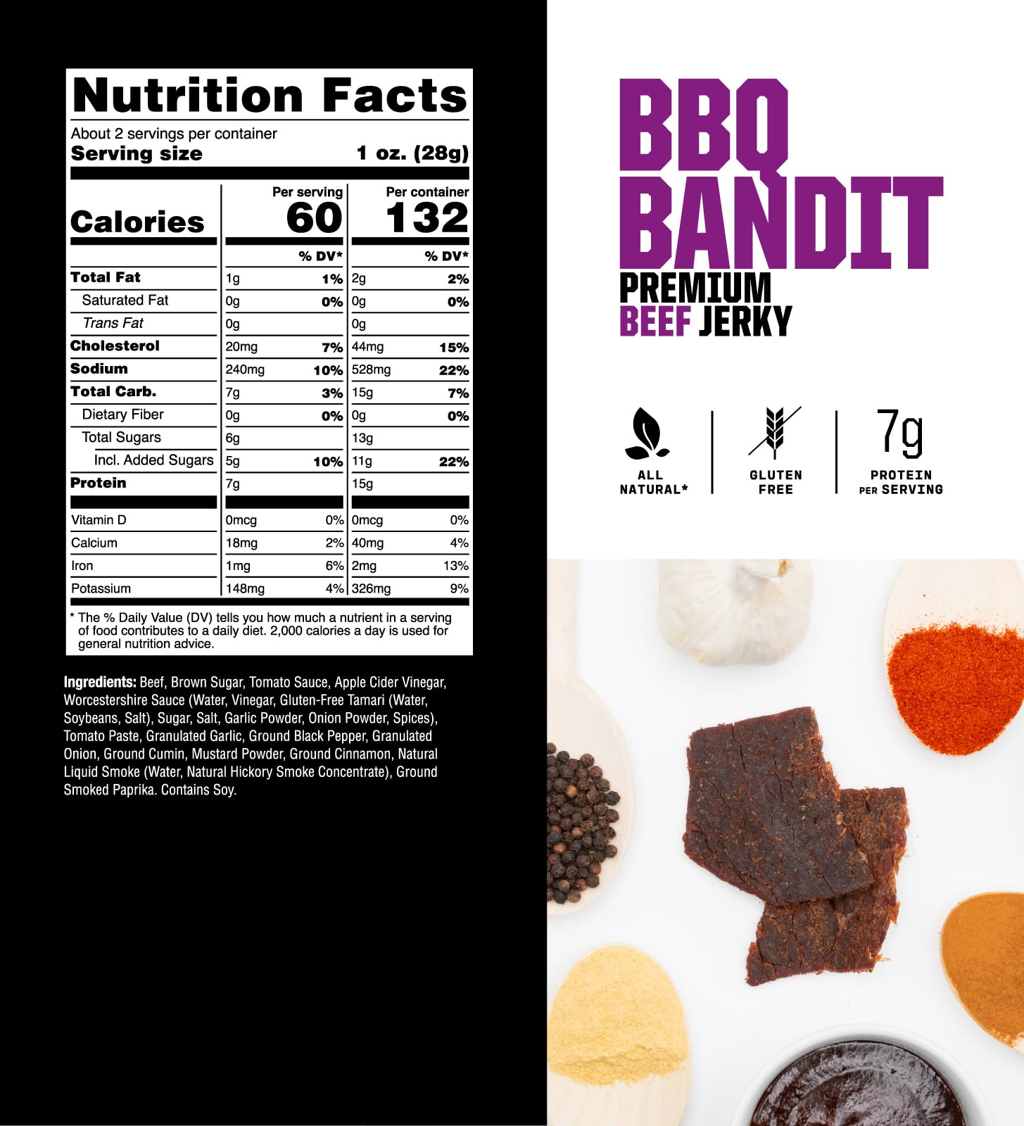 SAVAGE Bacon Jerky and Beef Jerky Variety - Salt & Pepper Patriot, Teriyaki, BBQ Bandit, Original, Bourbon Glaze, Sgt. Pepper (Pack of 6) - Gluten