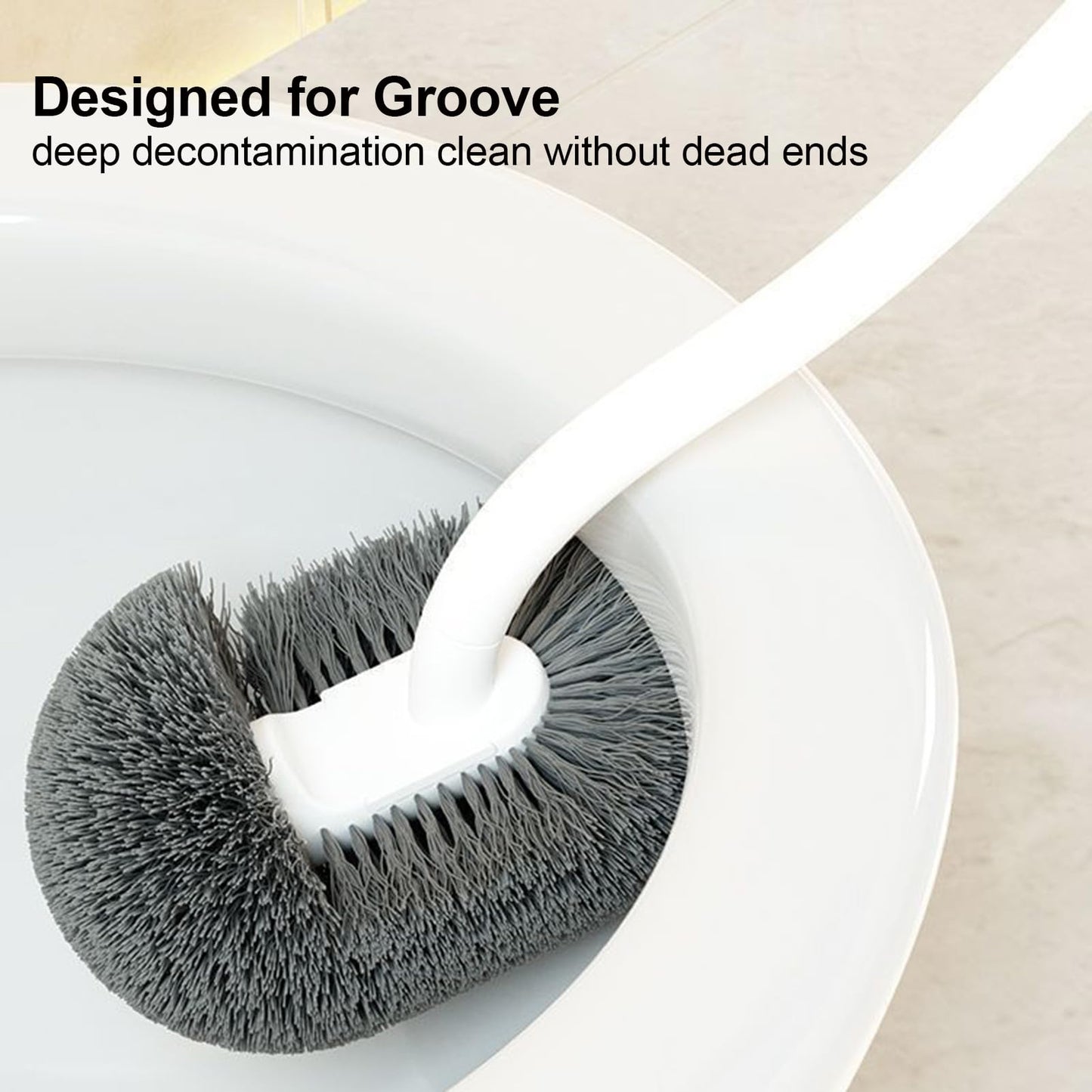 2 Pack Toilet Brush with Hooks, Upgrade S-Shape Toilet Bowl Brush, Deep Cleaning Toilet Brushes Without Dead Corner, Easy to Clean Toilet Rim