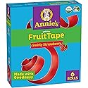 Annie's Organic Fruit Tape, Swirly Strawberry, Non-GMO and Organic Fruit Flavored Snacks, 6 Rolls, 4.5 oz