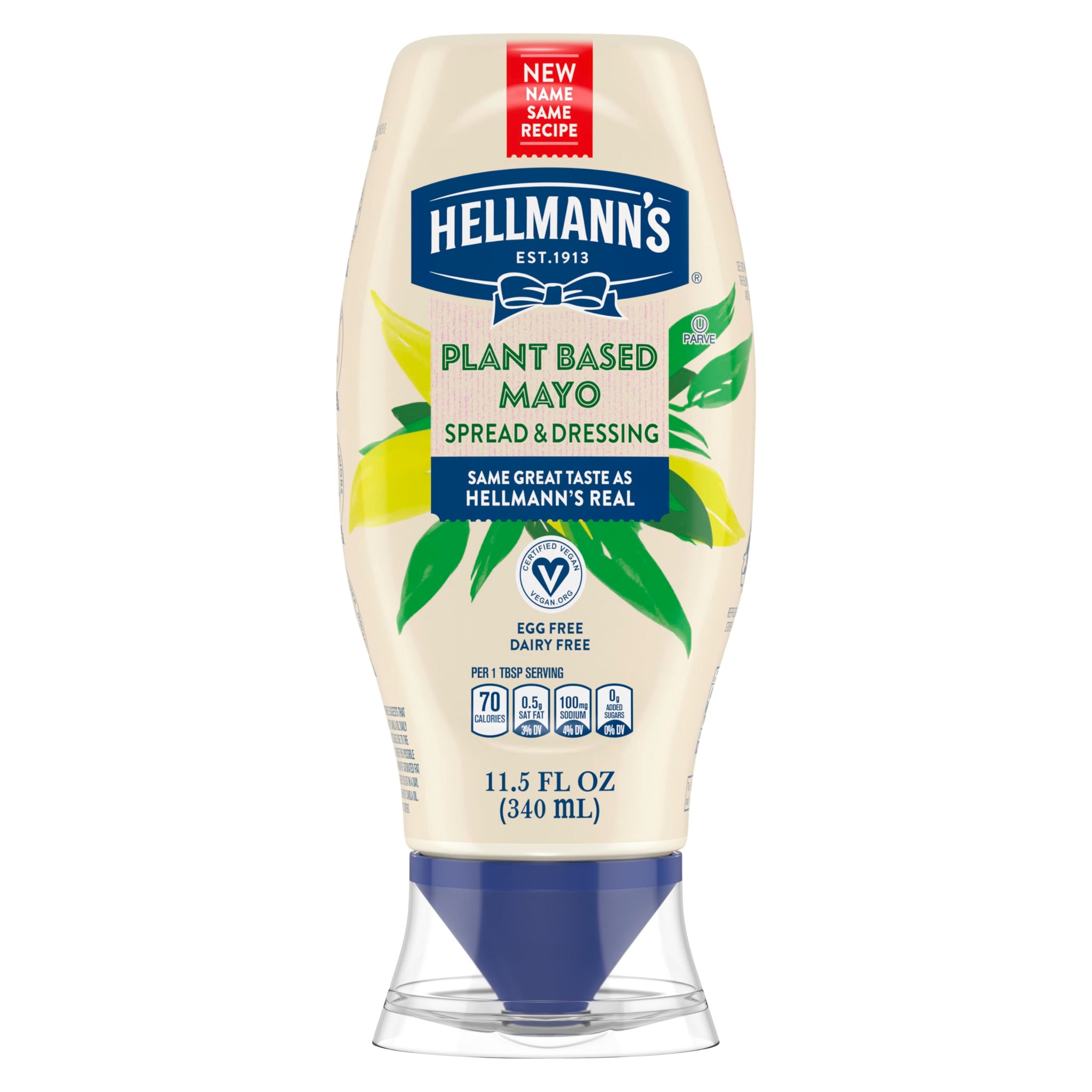 Hellmann's Vegan Dressing and Spread Vegan 1 Ct for a Rich, Creamy Plant-Based Alternative to Mayo Same Great Taste, Plant Based, Free From Eggs 11.5