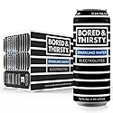 BORED & THIRSTY Sparkling Water with Electrolytes,16 FL OZ - 100% Recyclable Aluminum Cans 12 Pack, Crisp Bubbles with a Smooth Finish, A Great Mixer