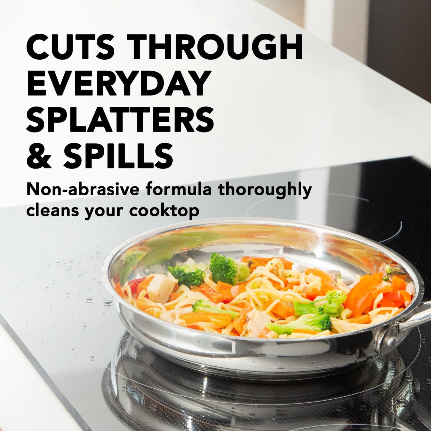 Weiman Stovetop Cleaner & Stainless Steel Cleaner - 22 Ounce - Daily Appliance Kitchen Cleaning Kit