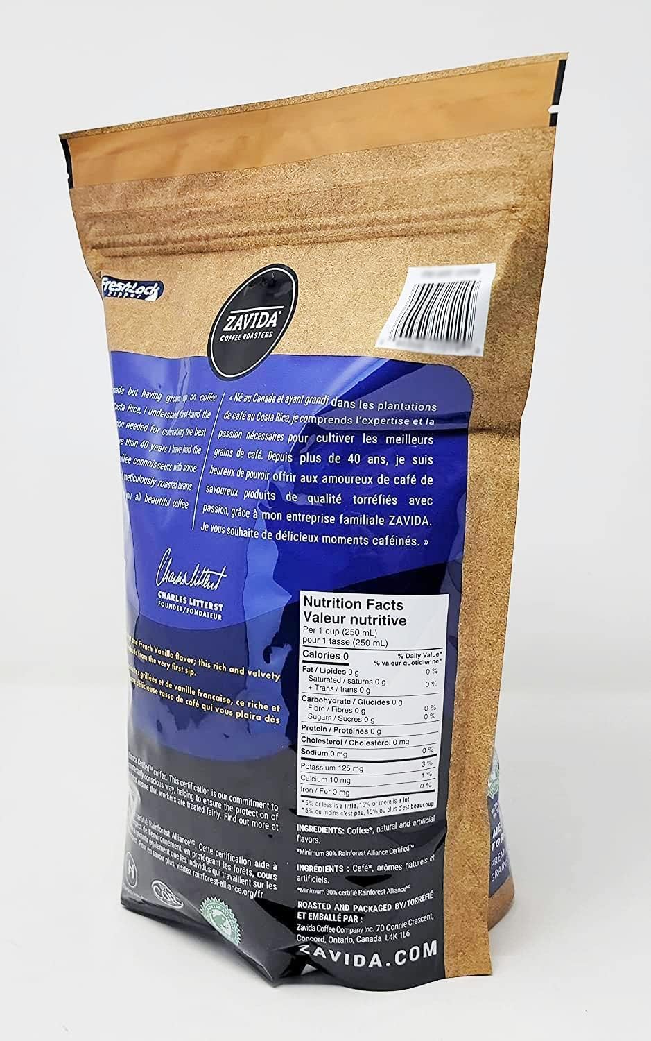 ZAVIDA Zabida hazelnut vanilla Hall bean coffee beans 907gX2 pieces flavored coffee