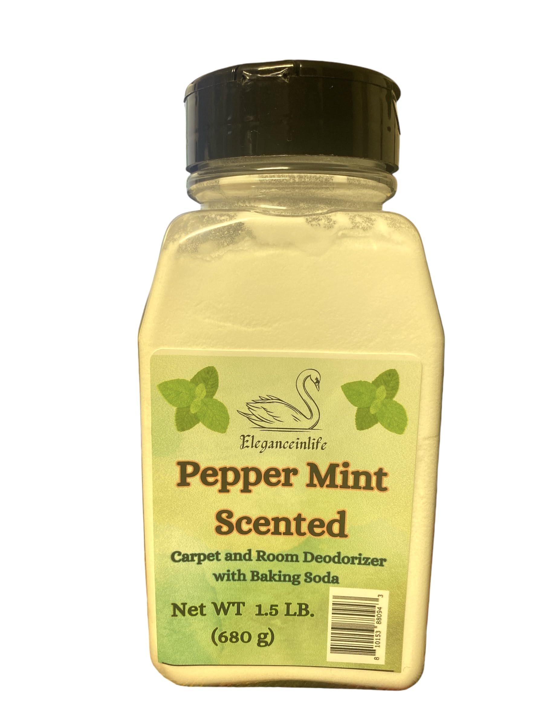 Eleganceinlife Peppermint Scented Carpet and Room Deodorizer with Baking Soda, 1.5 LB (680 g) Each - Fresh Mint, Odor Neutralizer, Pack of 2