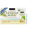 Coconut Water Organic Coconut Water No Sugar Added 11.1 Fl Oz, 12 Ct With a Scooply Reusable Straw (Color May Very)
