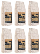 Moose Munch Gourmet Coffee by Harry & David, Milk Chocolate Caramel Flavored Ground Coffee - 12 Ounce Bag (Case of 6)