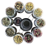 Smoke Camp Crafts Loose Leaf Herbal Tea Gift Set with Stainless Steel Infuser, 10 Unique Flavors, Handcrafted, USDA Organic, Tisane Tea Sampler, Pack