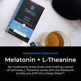 CogniTea Deep Sleep Tea 2mg Melatonin and 50mg L-Theanine for Deep Sleep with Valerian, Chamomile, Lemon Balm and Passion flower Extra Strength Sleepy