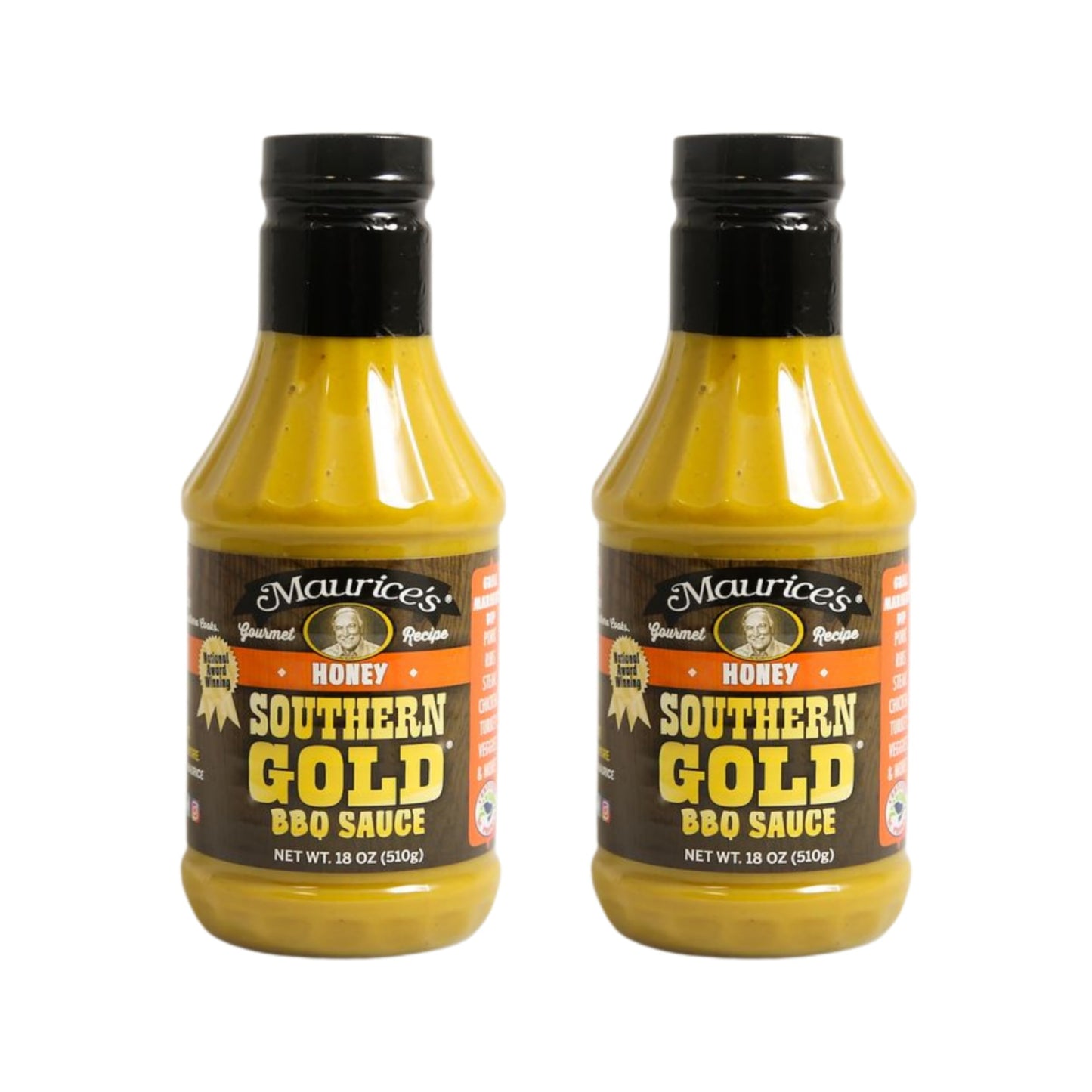 Maurice’s Southern Gold BBQ Sauce, Honey Flavor - Carolina Gold Barbecue Sauce with Sweet Flavor - Authentic Carolina Barbeque Dressing
