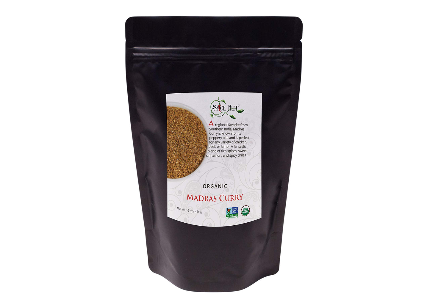 Spice Hut - Madras Curry Powder, Organic, No Salt, Madras Masala Indian Seasoning for Cooking Spicy South Asian Food / Yellow Indian Curry Desi Spice