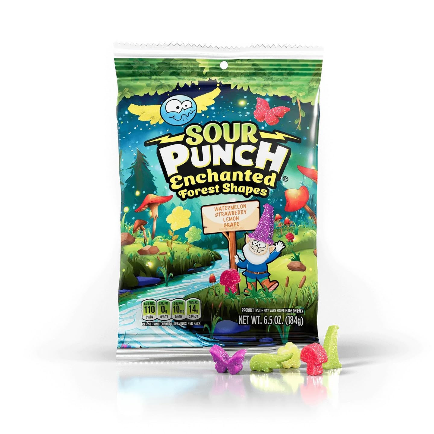 SNACKIFYME Gift Box Enchanted Forest Shapes Sour Candy 4-Pack (26 oz Total) - Assorted Fruit Flavors, Chewy Gummy Treats, Bulk