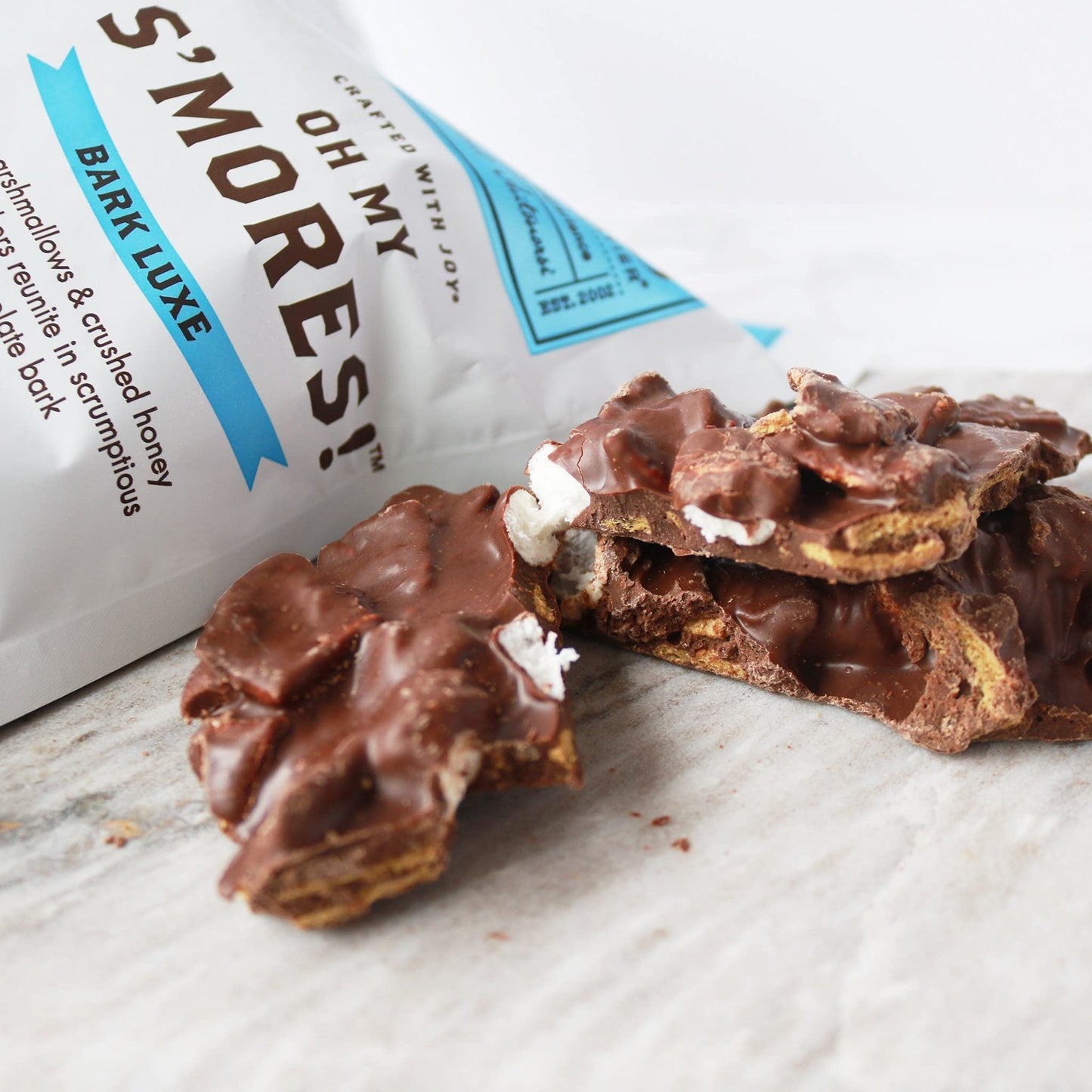 Chuao Chocolatier S'mores Bark Luxe Milk Chocolate | Gourmet Artisan European No Preservatives | For Gift Baskets Snacking| 15 oz