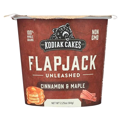 KODIAK CAKES, Flapjack, Onthego, Cinn Mpl, Pack of 12, Size 2.25 OZ, (Low Carb Kosher)