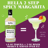 Hella Cocktail Co., Bitters Habanero Margarita Mixer, 750ml - All-Natural Habanero Margarita Mixer