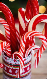 Candy Cane (120 count) Peppermint Flavored | Red & White Stripes Individually Wrapped |BULK | (10 Boxes (12ct) 120 Total)