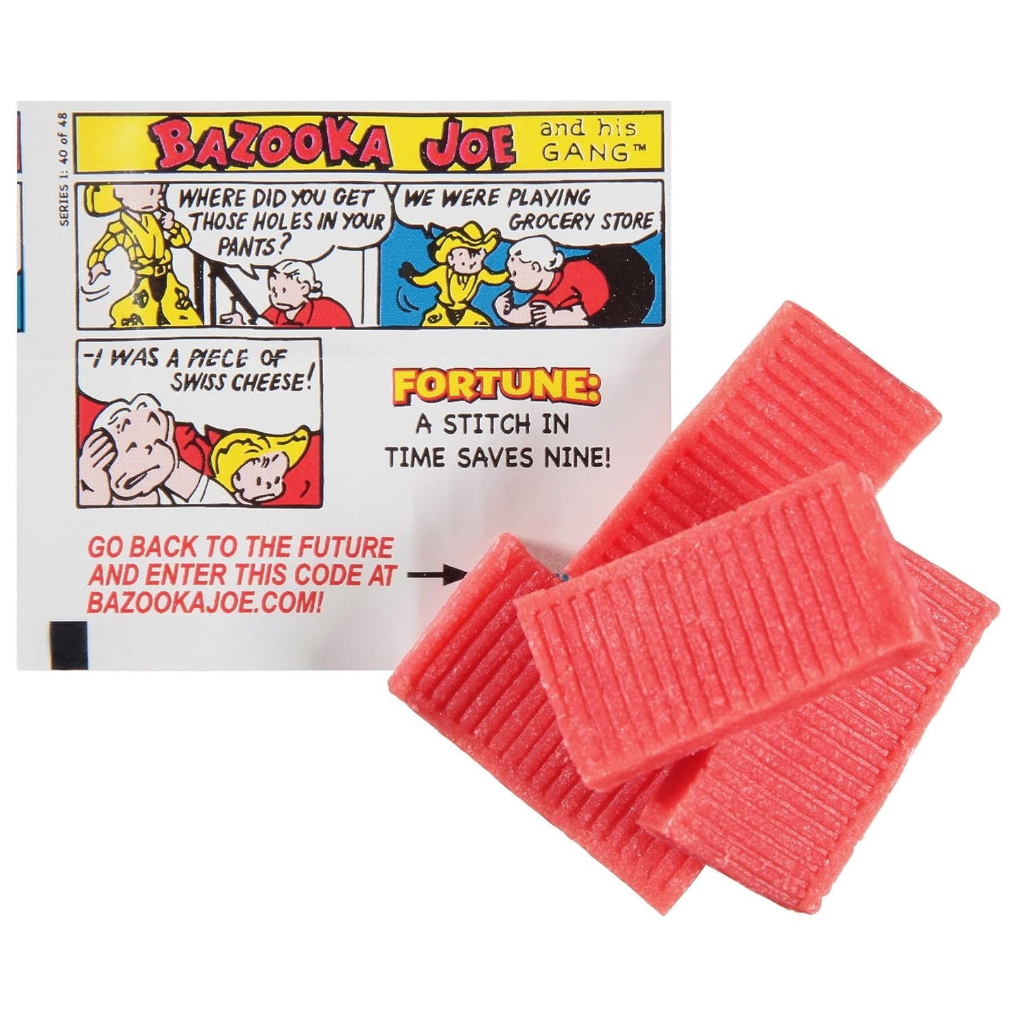 Snacks BAZOOKA Bubble Gum, Original Flavor, Bulk Pack, Old-Fashioned Chewy & Delicious Nostalgic Candy, Individually Wrapped (2 Pounds), Pink