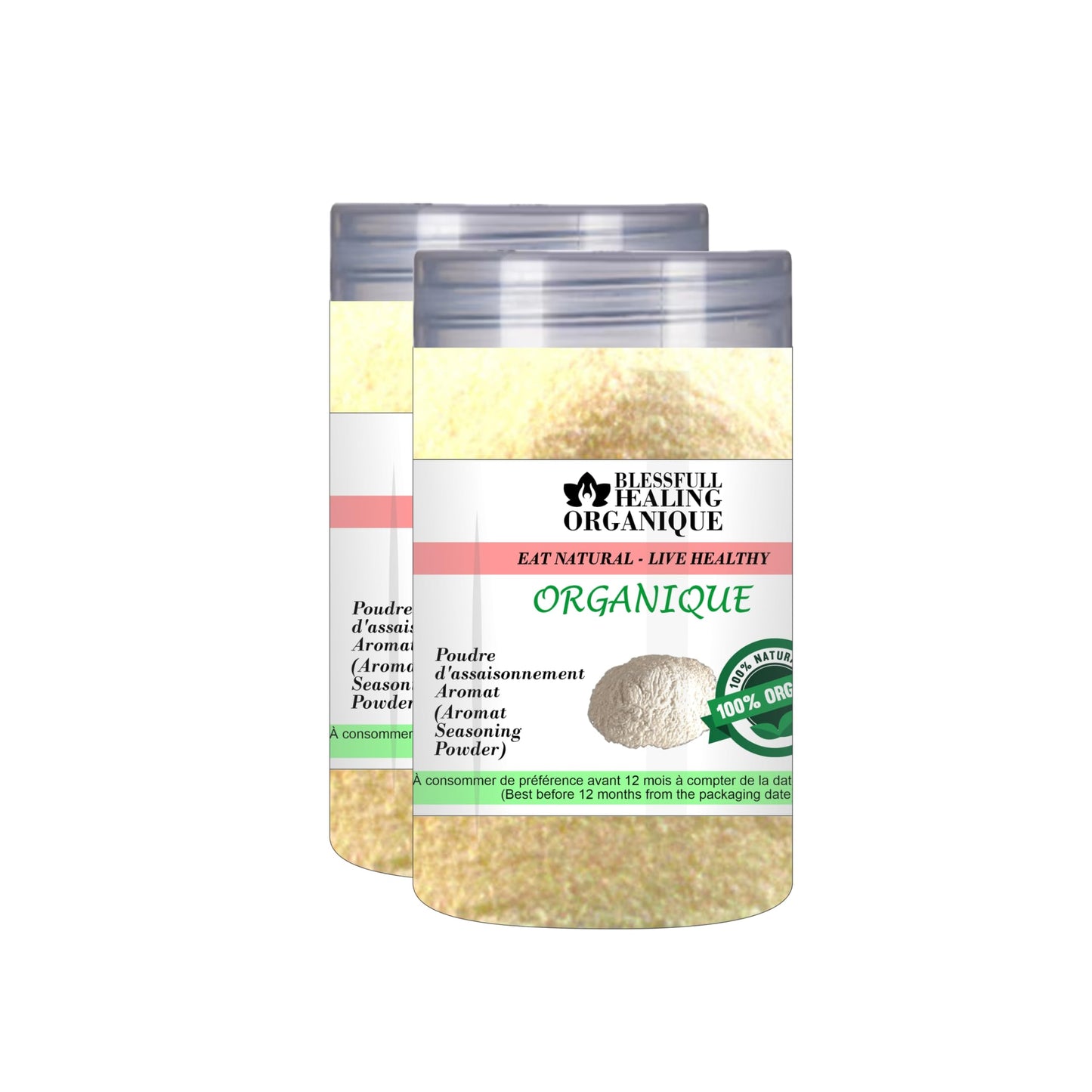 Blessfull Healing Organic Aromat Seasoning Powder 100 Gram (3.52 oz) Each (Pack Of 2) = 200 Grams, Vegan