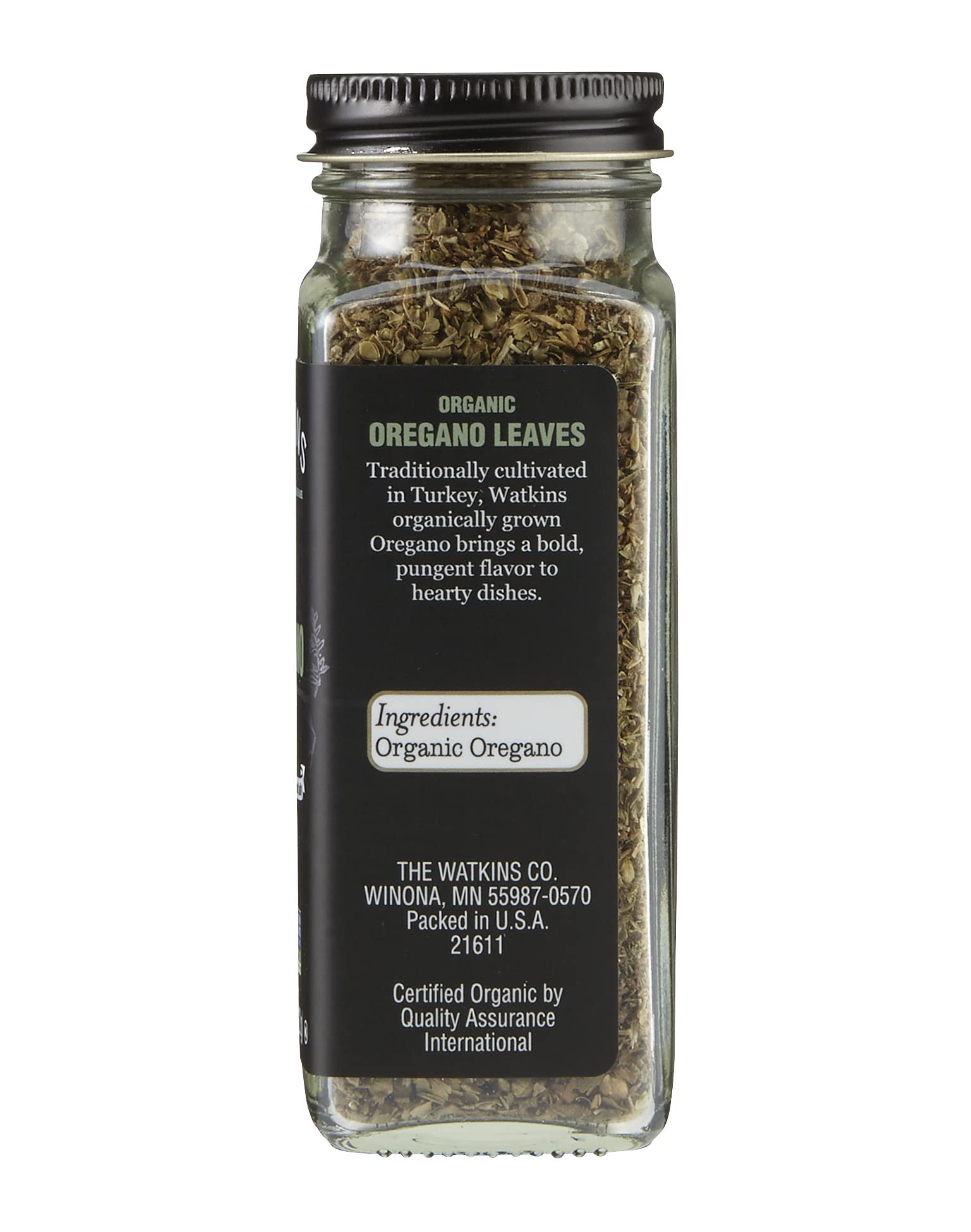 Watkins Gourmet Organic Spice Jar, Oregano Leaves, 0.67 Ounce