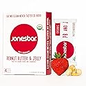 JONESBAR (Peanut Butter & Jelly, 4 Count (Pack of 1)), USDA Organic Fruit & Nut Bar, Non-GMO, Kosher, Vegan, Gluten Free, Simple Snack Bar