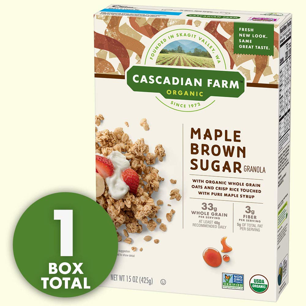 Cascadian Farm Organic Granola, Maple Brown Sugar Cereal, 15 oz