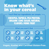 Three Wishes Grain-Free Protein Breakfast Cereal - 8g Protein and 3g Fiber - Healthy, Low-Sugar Breakfast Cereal, Gluten Free, Vegan-Friendly, Non-GMO