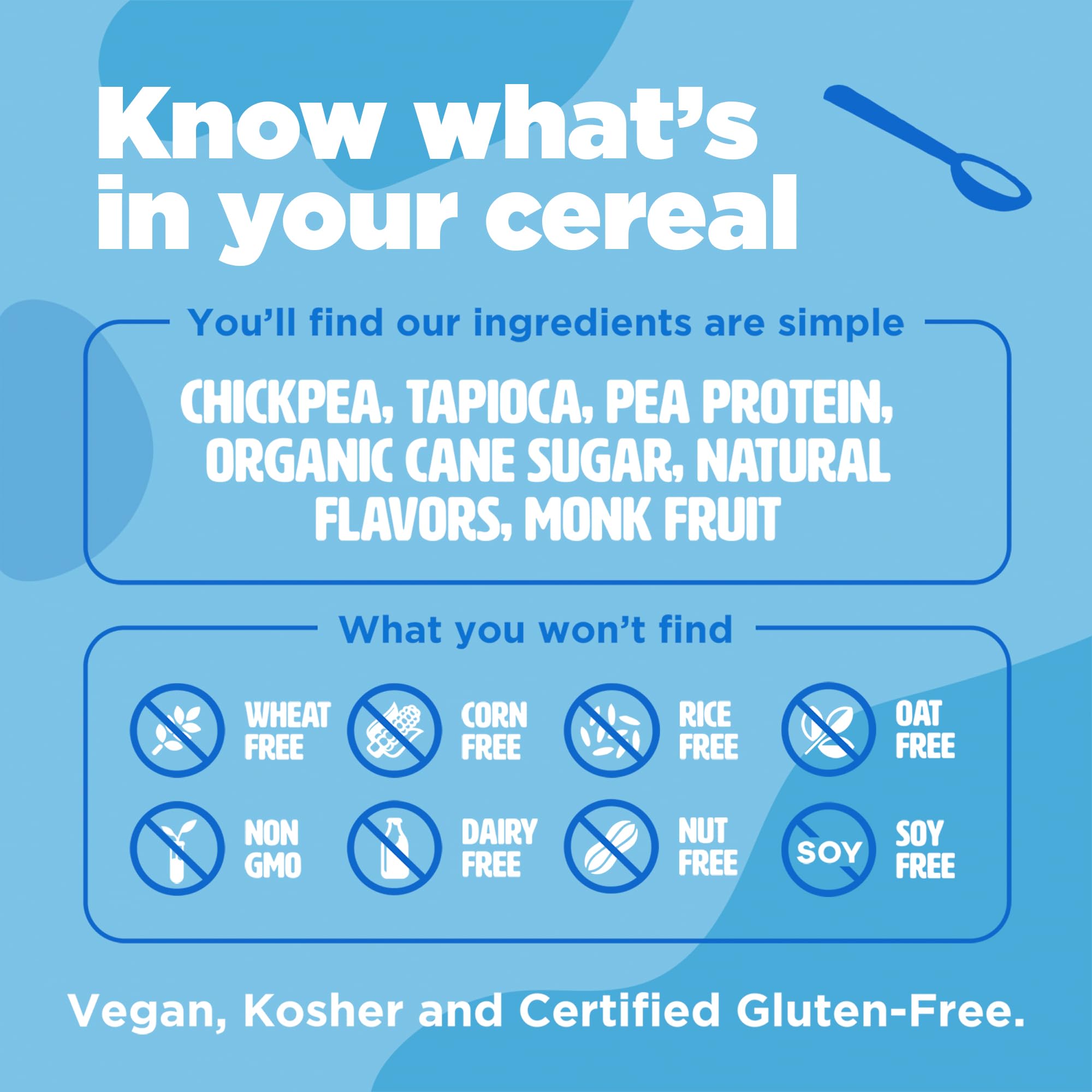 Three Wishes Grain-Free Protein Breakfast Cereal - 8g Protein and 3g Fiber - Healthy, Low-Sugar Breakfast Cereal, Gluten Free, Vegan-Friendly, Non-GMO
