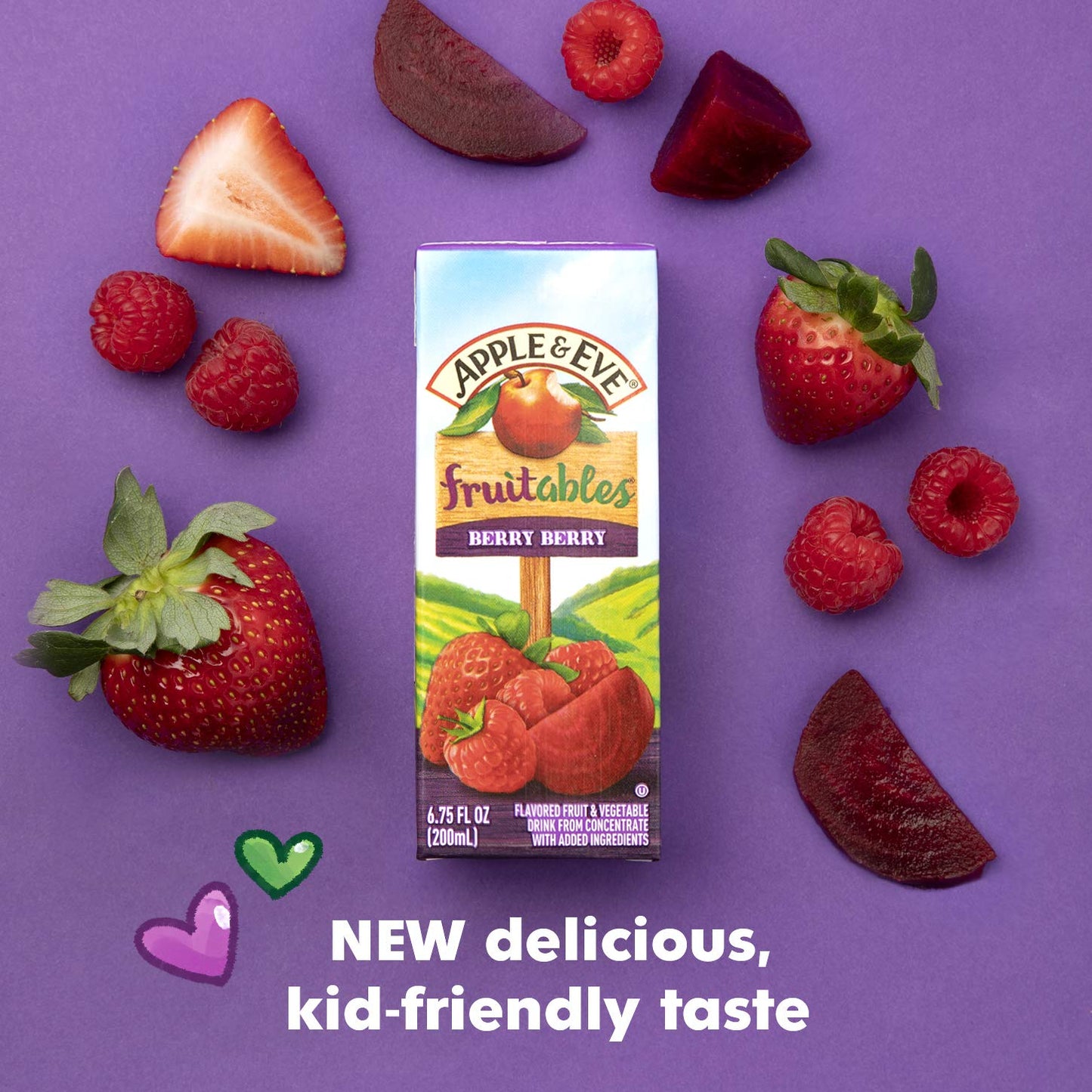 Apple & Eve Fruitables, Berry Berry Juice, 6.75 Fluid-oz., Pack of 8