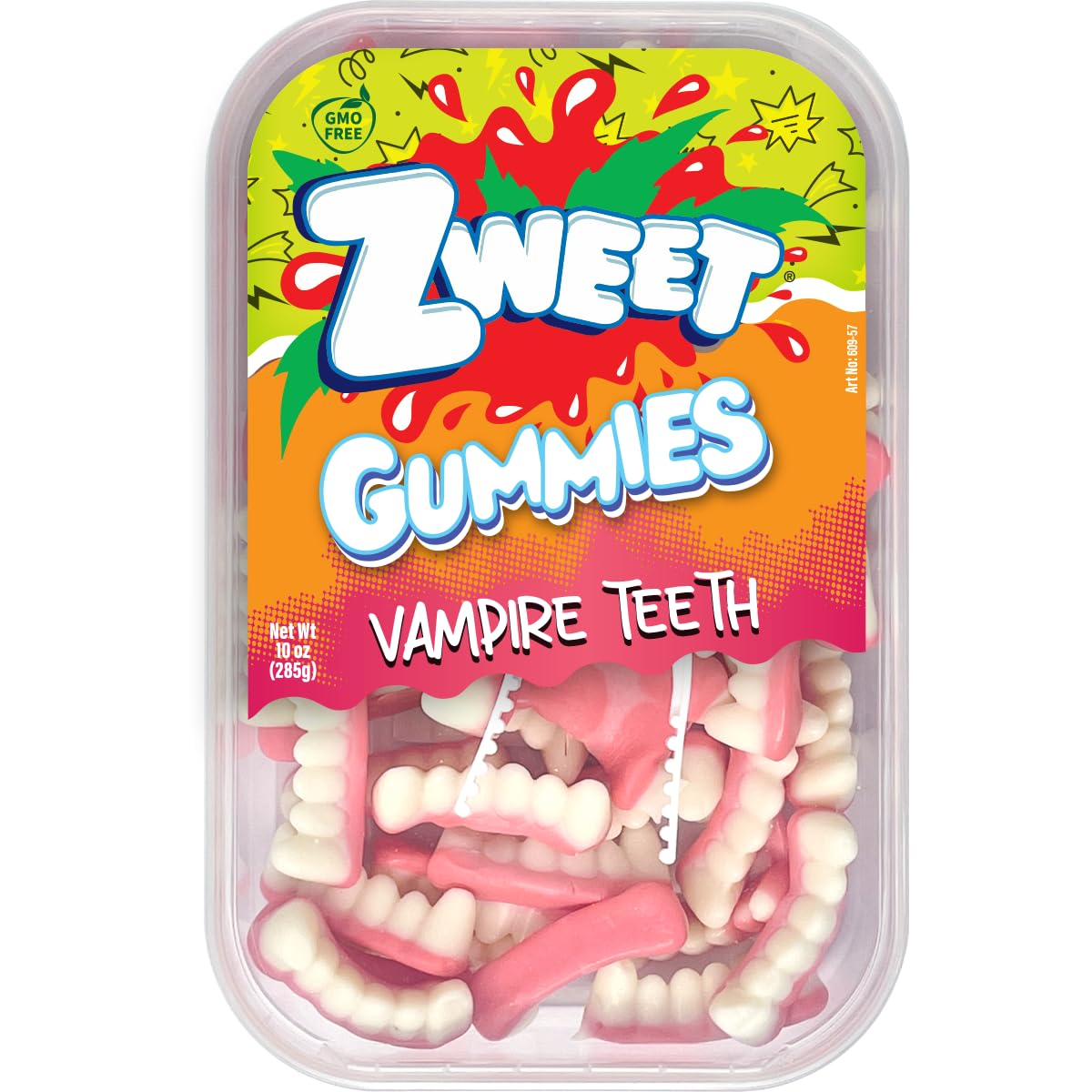 Zweet Gummies Vampire Teeth - 10 oz. Tub