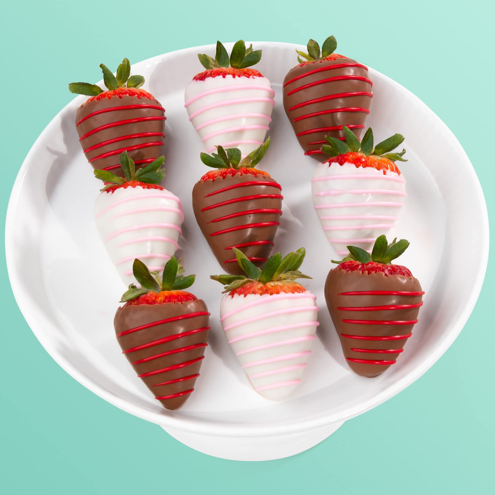 A Gift Inside Love Bites Dipped Strawberries - 9 Fun Size Berries for Mother's Day, Birthday, Thank You