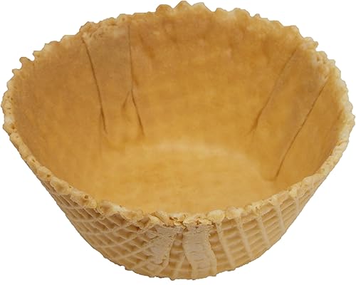Waffle Bowls for Dessert -80 waffle bowls (10x8 pack) Classic Ice cream waffle bowl - Sweet, Crisp, Crunchy and Delicious - Ideal for Family