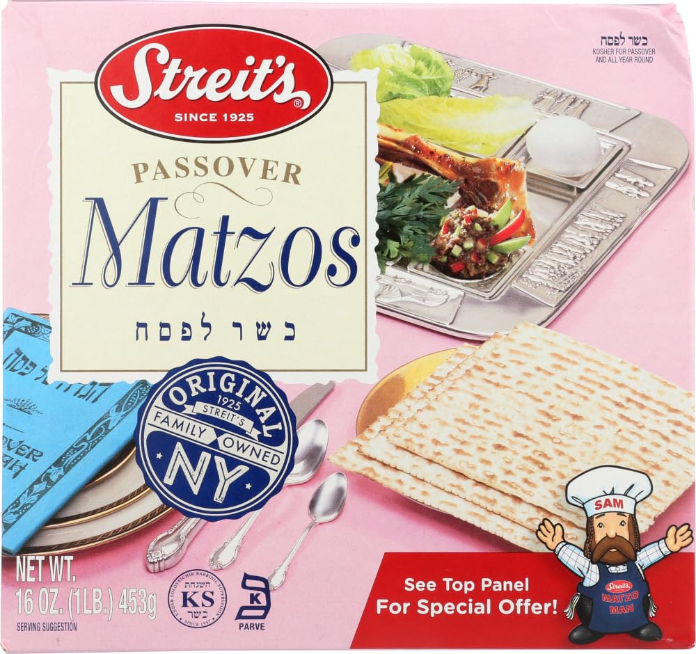 Streit's Passover Matzos Kosher For Passover 16 oz. Pack of 6.6