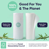 Save Trees Bamboo Paper Towels 12pk - 1800 Sheets Paper Towel Rolls Ultra Absorbent & Durable EcoTowels - FSC-Certified, Vegan Bamboo Kitchen Rolls