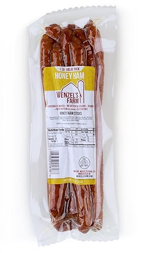 Wenzel’s Farm Honey Ham Sticks ?Supports Active Lifestyles? Flavorful, Naturally Smoked ? High Protein, Low Carb ? No MSG, Fillers, Binders