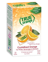 True Orange 32ct (Pack of 1) - Water Enhancer - Bulk Dispenser - 0 Calorie Drink Mix Packets for Water - Orange Flavoring Powder Packets