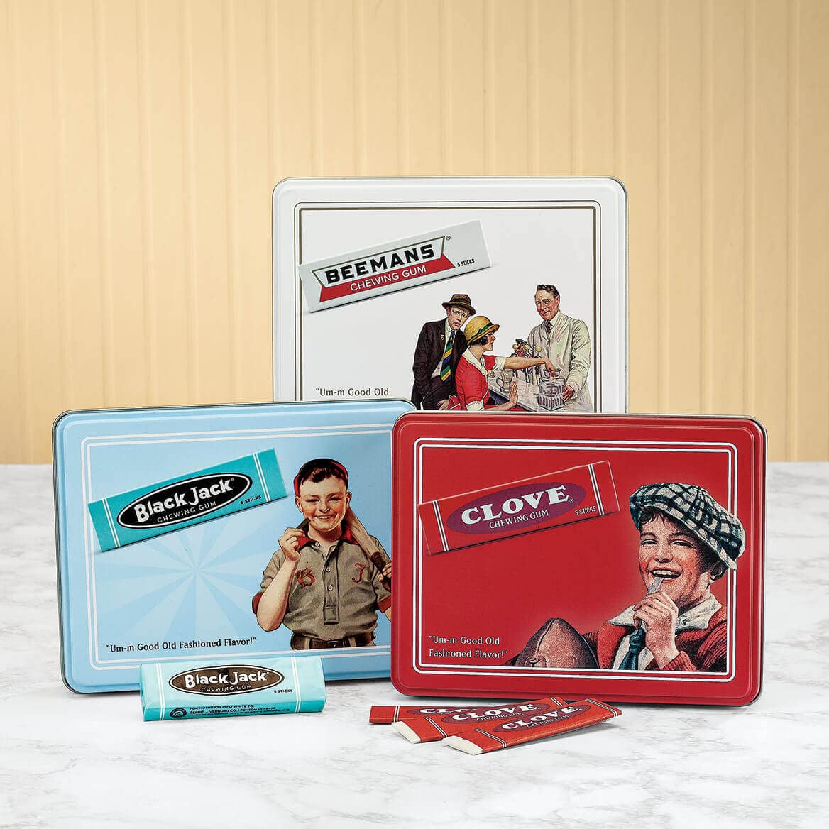 Black Jack (Blackjack) Gum Vintage Collectors Tin with 10 packs of BlackJack Gum