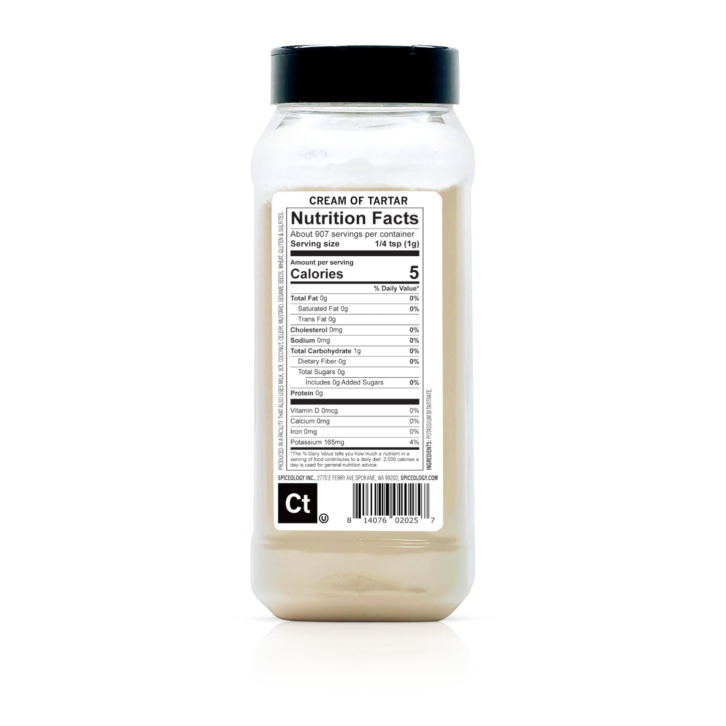Spiceology - Cream of Tartar Powder - Leavening Agent & Egg White Stabilizer for Baking, Meringues, Snickerdoodles & Spice Blends - Acidic Baking