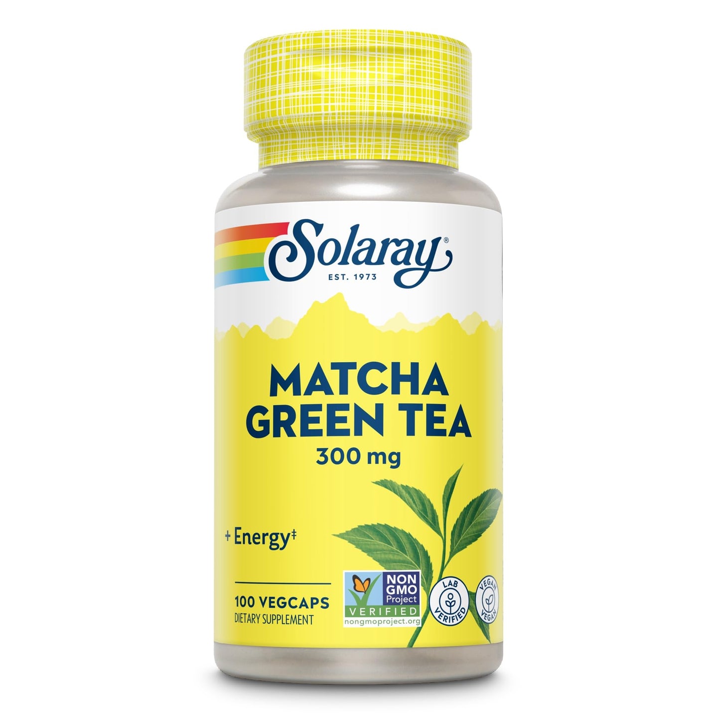 SOLARAY Matcha Green Tea 300 mg | Healthy Energy, Antioxidant, Mood Metabolism Support | 100 VegCaps