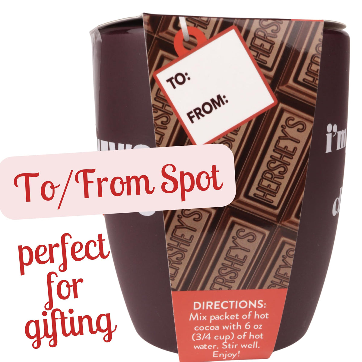 Christmas Hershey's Mug with Hot Cocoa Mix, Holiday Chocolate Lovers Stocking Stuffer, Styles May Vary