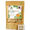 HerbeRelief Tea - Aromatic Botanical Infusion w/Gordolobo (Mullein Leaf),Oregano,Spearmint, Eucalyptus, Echinacea & Vitamin C - 24 Tea Bags (2000 mg