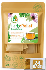 HerbeRelief Tea - Aromatic Botanical Infusion w/Gordolobo (Mullein Leaf),Oregano,Spearmint, Eucalyptus, Echinacea & Vitamin C - 24 Tea Bags (2000 mg