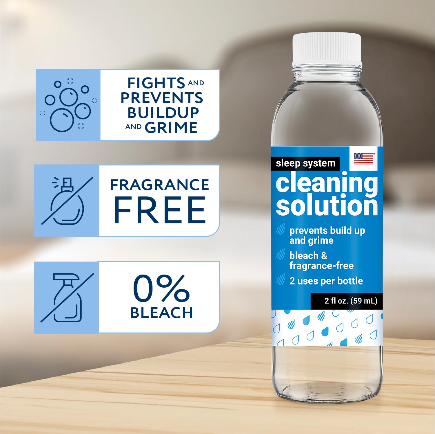 IMPRESA Sleep System Cleaning Solution Compatible with ChiliPad, OOLER & Dock Pro & Bed Cooling System Cleaner - 3-Pack, 2 Fl Oz - Unscented No-Mess