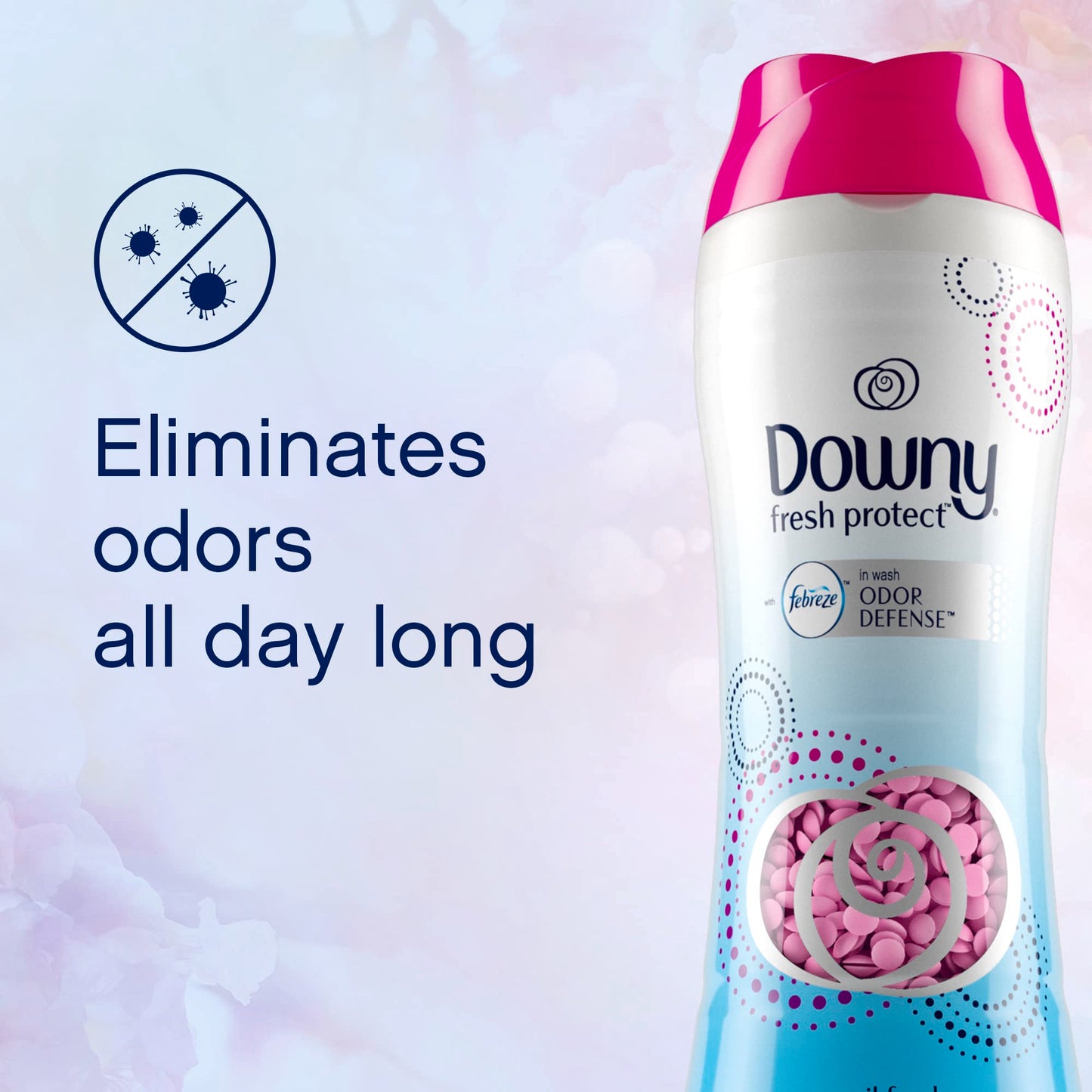 Downy Fresh Protect Laundry Scent Booster Beads for Washer with Febreze Odor Defense, April Fresh, 26.5 oz, Use with Fabric Softener